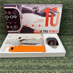 Ultra 10 Max Smartwatch - Silver and Orange